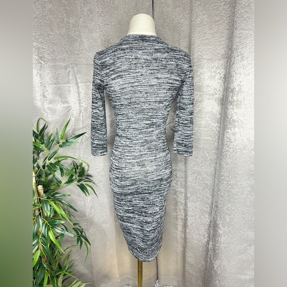 Lulus Modern Marl Grey Sleeve Bodycon Dress Sz S - Picture 8 of 13